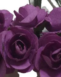 flores de papel morado