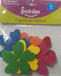 Flores de fieltro estilo navideñas